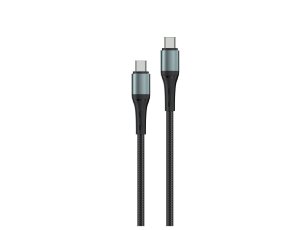 Kabel USB-C — USB-C ENCORE ENERGY EE103-CC 1m 60W Braided Czarny