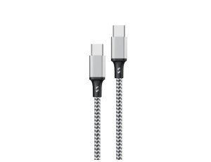 Kabel USB-C — USB-C ENCORE ENERGY EE118-CC 3m 60W Braided Czarno-biały