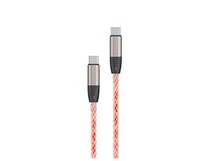 Kabel USB-C — USB-C ENCORE ENERGY EE130-CC 1m 60W Podświetlany Kolorowy