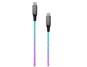Kabel USB-C - USB-C FIXED 60W 1.2 m Tęczowy