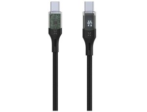 Kabel USB-C - USB-C FIXED z wyświetlaczem LCD 100w 2 m Czarny