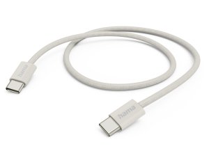 Kabel USB-C - USB-C HAMA Fabric 60W 1 m Beżowy