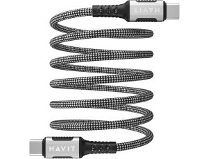 Kabel USB-C - USB-C HAVIT CB6297 60W 1 m Czarny