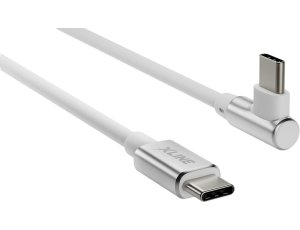Kabel USB-C - USB-C kątowy XLINE 60W 1m