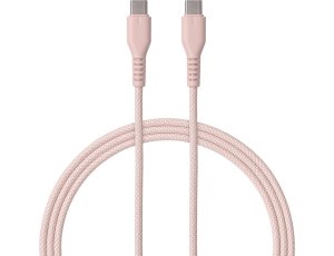 Kabel USB-C - USB-C QUALO QKN-CC-16 1.5 m Różowy