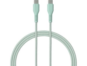 Kabel USB-C - USB-C QUALO QKN-CC-21 1.5 m Miętowy