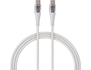 Kabel USB-C - USB-C  QUALO Transparent QTCN-CC-00 1.5 m Biały