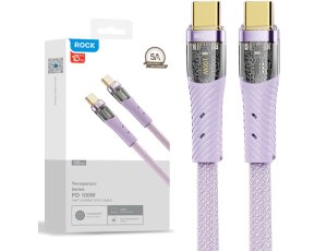 Kabel USB-C - USB-C ROCK Z21 100W 1.2 m Fioletowy