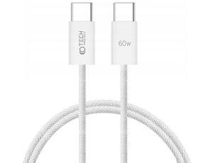 Kabel USB-C - USB-C TECH-PROTECT UltraBoost PD60W 3A 1 m Biały