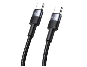 Kabel USB-C - USB-C USAMS Aluminum Alloy SJ724USB01 60W 1.2m Czarny