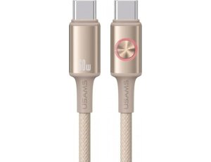 Kabel USB-C - USB-C USAMS Huan Series SJ752 60W 1.2 m Tytanowy