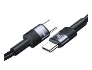 Kabel USB-C - USB-C USAMS SJ724USBSG01 60W 1.2m Czarny