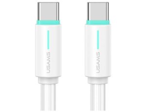 Kabel USB-C - USB-C USAMS SJ734USB02 60W 1 m Biały
