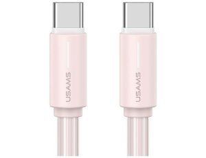 Kabel USB-C - USB-C USAMS SJ734USB04 60W 1 m Różowy