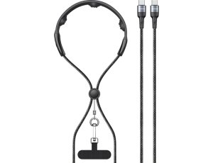 Kabel USB-C - USB - C USAMS SJ759 U89 100W 1.4 m z masażerem Czarny