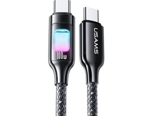 Kabel USB-C - USB-C USAMS TC Series SJ750 100W 1.2 m Szary