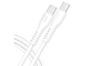 Kabel USB-C - USB-C VEN-DENS 60W 1 m Biały