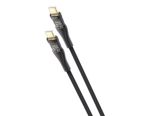 Kabel USB-C - USB-C VEN-DENS LED 60W 1.5 m Czarny