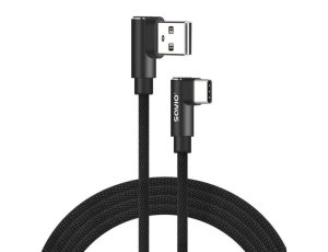 Kabel USB kątowy - USB-C kątowy SAVIO CL-164 2m Czarny