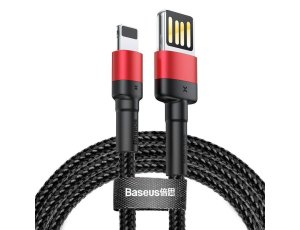 Kabel USB - Lightning BASEUS Cafule 1 m Czarno-czerwony