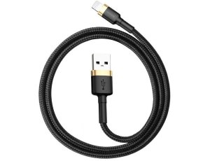 Kabel USB - Lightning BASEUS Cafule 2 m Czarno-złoty