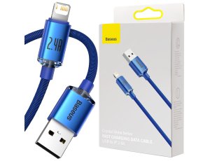 Kabel USB - Lightning BASEUS Crystal 1.2 m Niebieski
