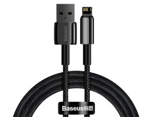 Kabel USB - Lightning BASEUS Tungsten Gold 1 m Czarny