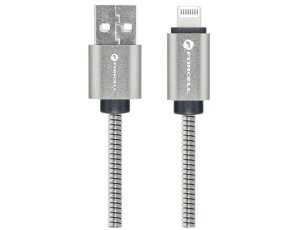 Kabel USB - Lightning FORCELL F-Energy C236 12W 1 m Srebrny