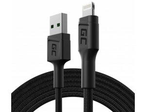 Kabel USB - Lightning GREENCELL PowerStream 0.3 m Czarny