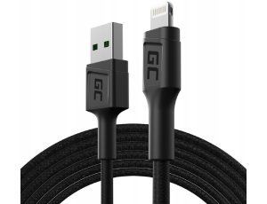 Kabel USB - Lightning GREENCELL PowerStream 2 m Czarny