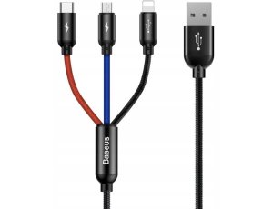 Kabel USB - Lightning/Micro USB/USB-C BASEUS 1.2 m