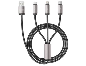 Kabel USB - Lightning/Micro USB/USB Typ-C TECH-PROTECT UltraBoost 3w1 3.5A 1 m Szary