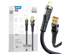 Kabel USB - Lightning ROCK Z21 1.2 m Czarny