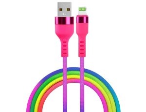 Kabel USB - Lightning SETTY KNA-L-1.22.113 1.2 m Tęczowy