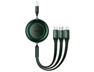 Kabel USB - Lightning/USB-C/Micro USB BASEUS Bright Mirror 2 1.1 m Zielony