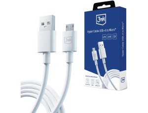 Kabel USB - Micro USB 3MK Hyper Cable 1.2 m Biały