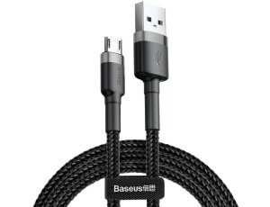 Kabel USB - Micro USB BASEUS Cafule 0.5 m Czarno-szary