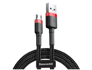 Kabel USB - Micro USB BASEUS Cafule CAMKLF-C91 2 m Czarno-czerwony