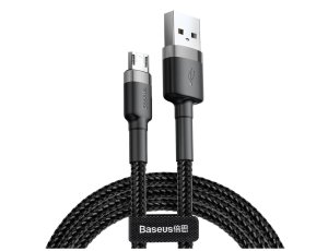 Kabel USB - Micro USB BASEUS Cafule CAMKLF-CG1 2 m Czarno-szary