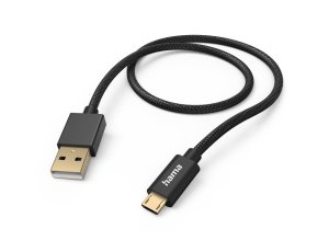 Kabel USB - Micro USB HAMA Fabric 1.5 m Czarny