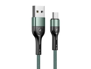 Kabel USB - Micro USB USAMS U55 2A 1 m Zielony