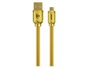 Kabel USB - Micro USB WEKOME WDC-161 Sakin Series 1 m Złoty