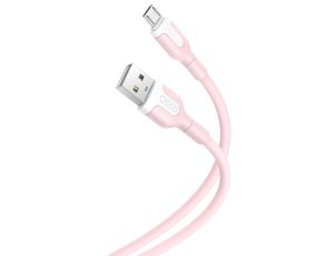 Kabel USB - Micro USB XO NB212 2.1A 1 m Różowy