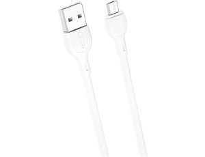 Kabel USB - microUSB XO NB200 2.1A 1 m Biały