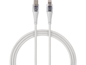 Kabel USB Typ-C - Lightning QUALO Transparent QTCN-CL-00 1.5 m Biały