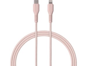Kabel USB Typ-C - Lightning QUALO Ultimate QKN-CL-16 1.5 m Różowy