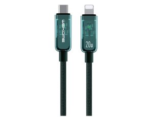 Kabel USB Typ-C - Lightning WEKOME WDC-181 Vanguard Series PD 20W 1 m Zielony