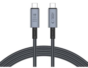 Kabel USB Typ-C - USB Typ-C TECH-PROTECT UltraBoost Max USB 4.0 8K 40GBPS PD240W 2 m Szary