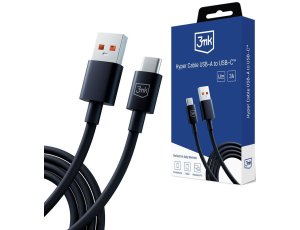 Kabel USB - USB-C 3MK Hyper Cable 1.2 m Czarny