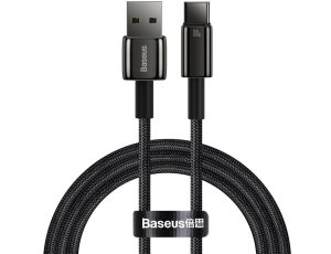 Kabel USB - USB-C BASEUS Tungsten Gold 1 m Czarny